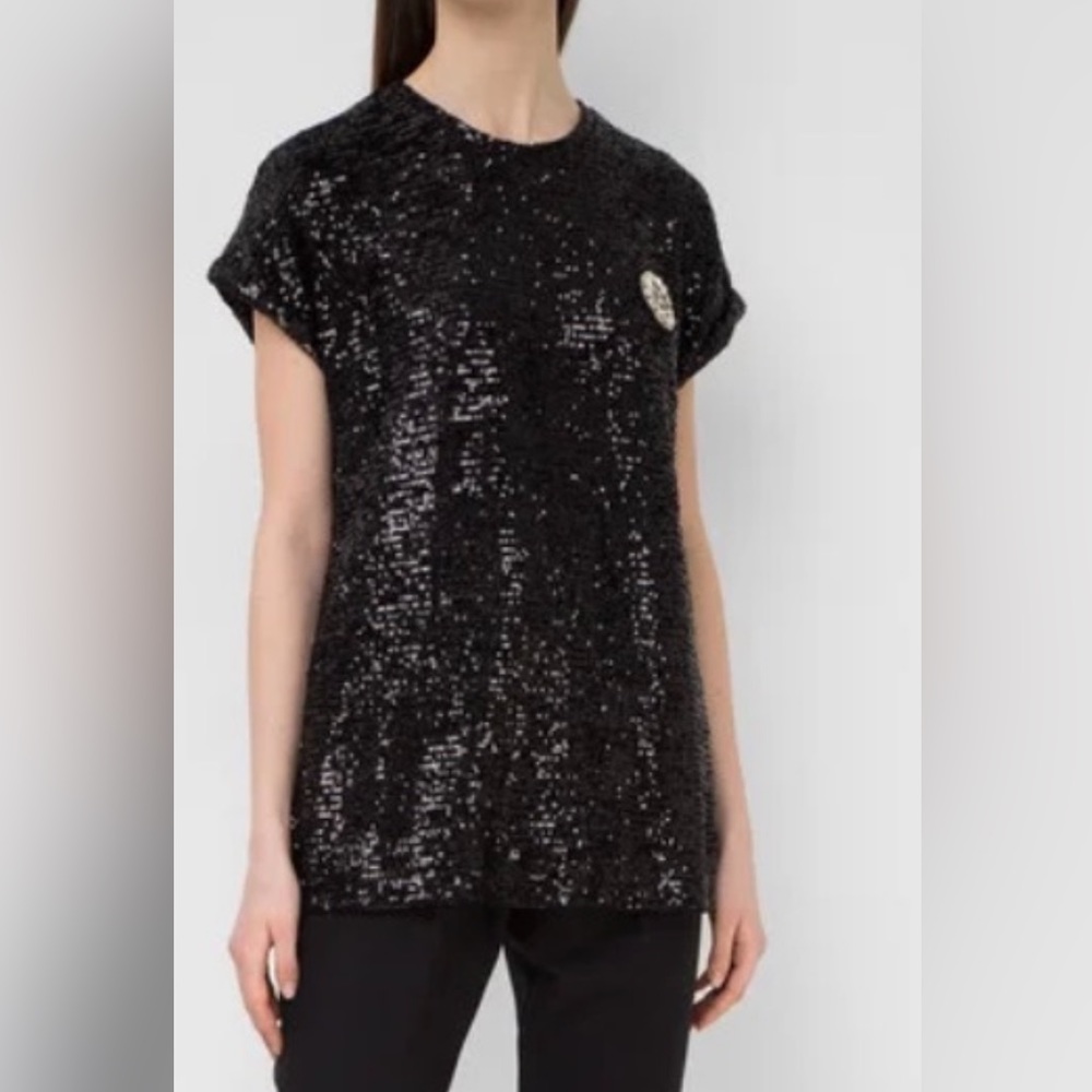 Balmain - Black top with crystals